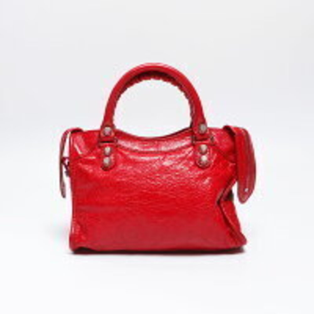 Balenciaga Giant City Leather Shoulder Bag Red - Picture 3 of 13